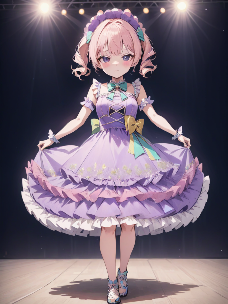 beautiful idol girl wearing an idol dress, <lora:xl_idol_dress-2.0:0.8>