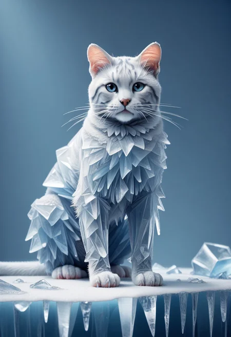 score_9, score_8, score_7, 1ce, ice, animal, cat, blue theme,
