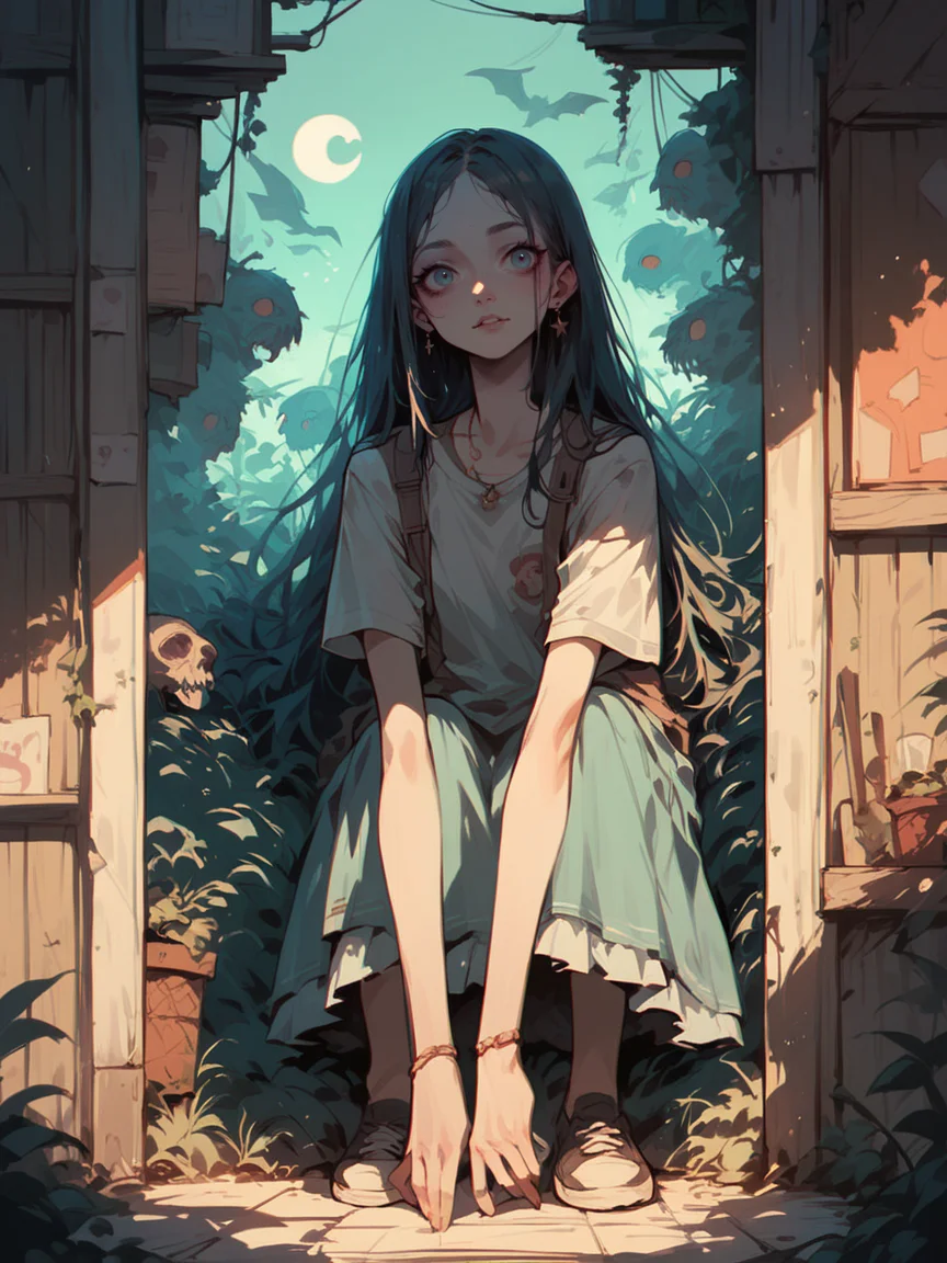 score_9, score_8_up, score_7_up, score_6_up, <lora:cr33pXLP:1> cr33p, 1girl, long hair,