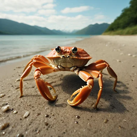 cinematic photo of a crab's life <lora:Happy_World:0.8>, 35mm photograph, film, bokeh, professional, 4k, highly detailed,