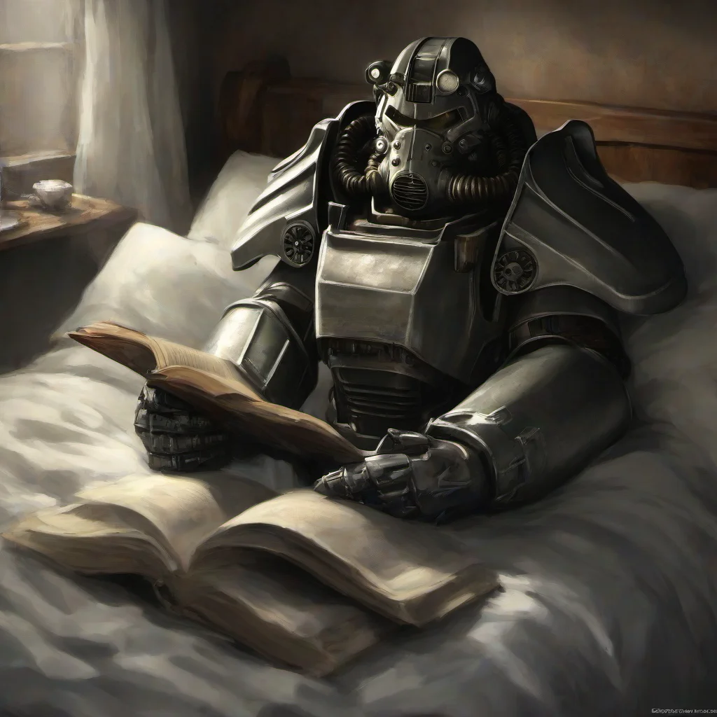 masterpice,high quality,
<lora:PE_PowerArmor:0.8> PEPowerArmor,
lying in bed,sleeping,blanket,reading a book