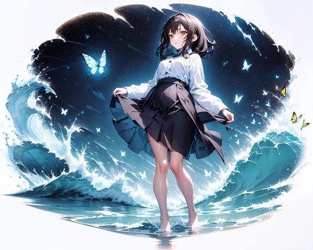 [(white background:1.5),::5]
1girl, mid shot, full body, ocean, sea waves, water splashes, sky, light particles, butterflies, night, starry sky <lora:adaptedmodel:1> <lora:lihui4JXK-b2-bf16-128-128-1-re3-ep1-768-DA-5015fix:1.0>