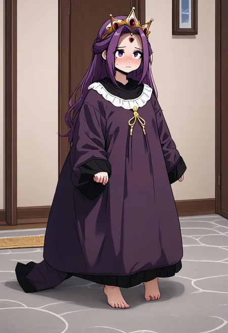 MIRELLIA Q MELROMARC, CROWN, TIARA, dress, full body, ShrinkingConcept, shrinkingclothing, oversized clothes, shrinking, full body, child, small