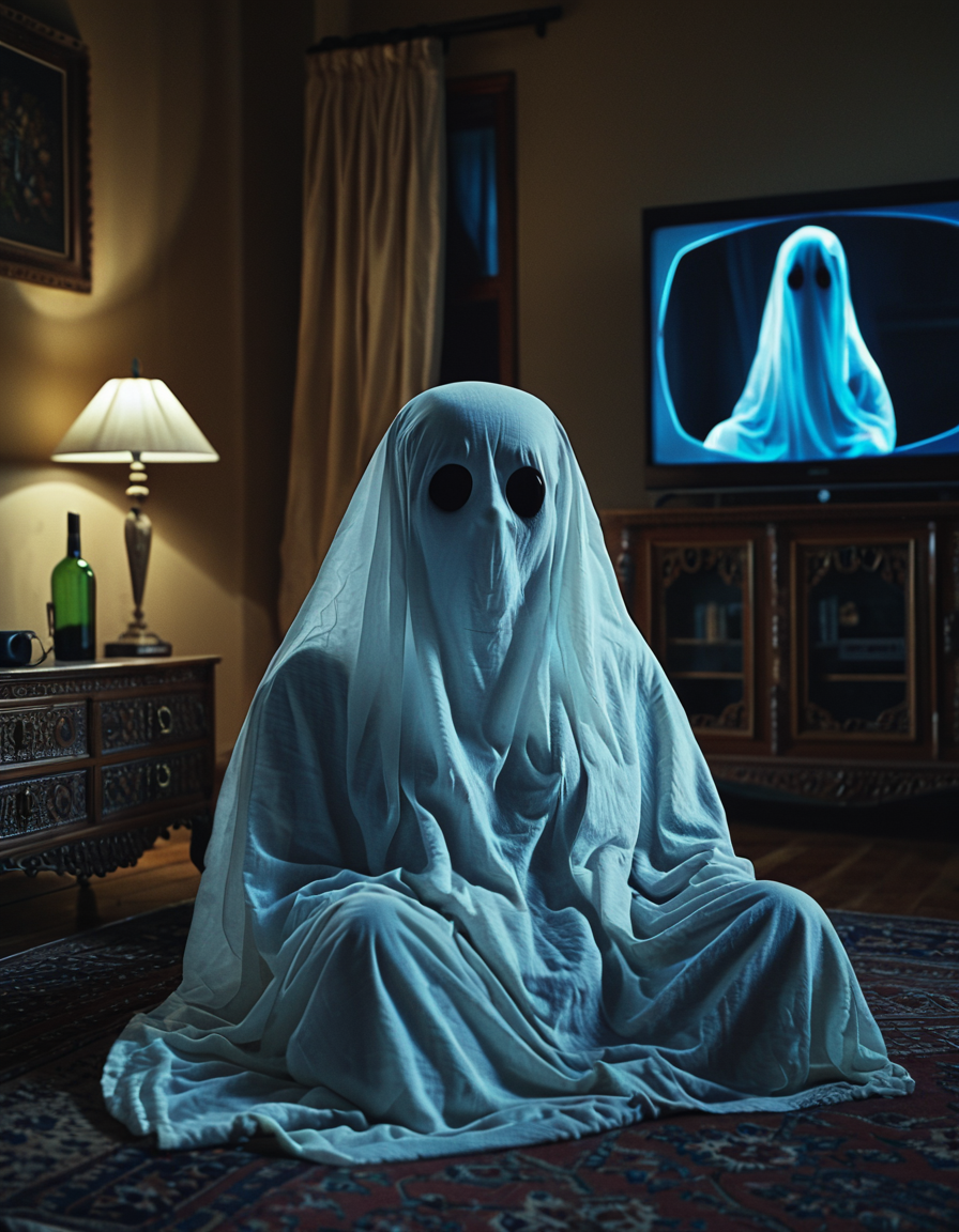 cinematic still ghostlora, ghost, watching tv . emotional, harmonious, vignette, 4k epic detailed, shot on kodak, 35mm photo, sharp focus, high budget, cinemascope, moody, epic, gorgeous, film grain, grainy, ghostlora, ghost, watching tv, cinematic, epic composition, intricate detail, stunning, highly detailed, refreshing, dynamic, light, quality, amazing, emotional, shiny, colorful, rational, symmetry, illuminated, perfect, pretty, fine, artistic, shining, sharp focus, beautiful, vibrant color, coherent, complex, incredible, fantastic colors, pure, brilliant