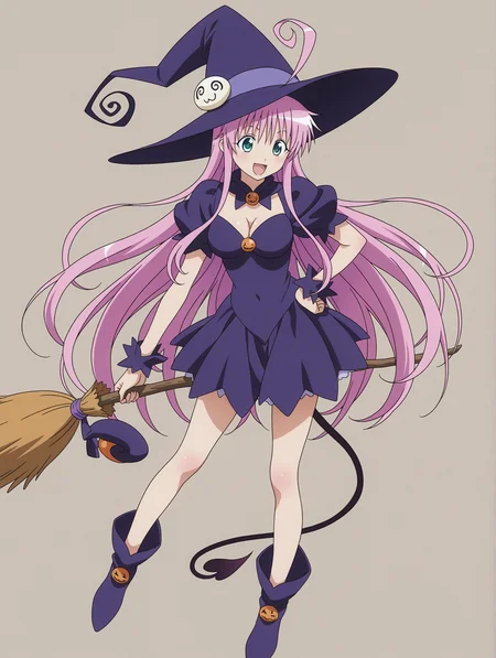 <lora:lala:1>,lala,tail,full body,witch,