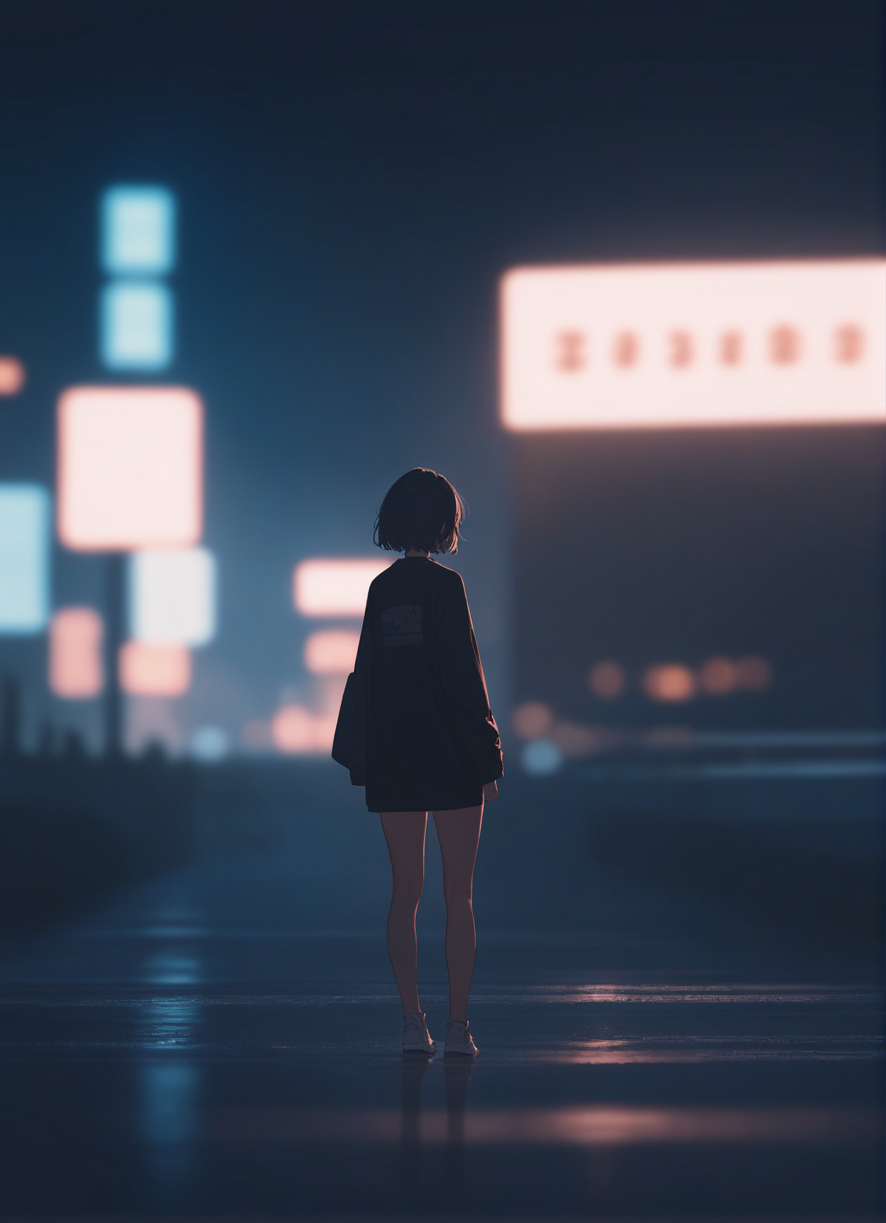 score_9,score_8_up,score_7_up,1girl,solo,very dark night,blur,
