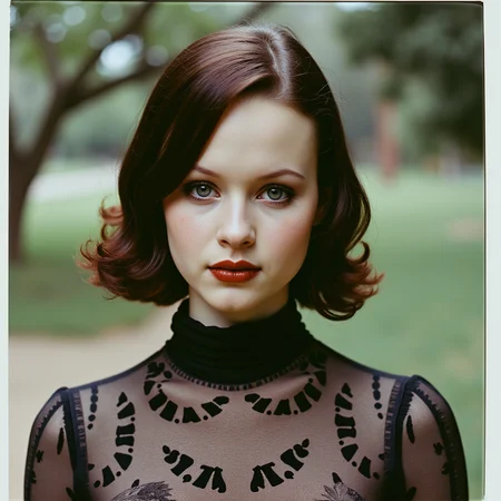 Faded Polaroid Photo, analog film photo gothic style captured with a Leica M6, flash photography enhanced with retro grain, a beautiful young woman wearing a beautiful high neck dress in a zoo, an old portrait , 1960s feel, posing dynamic, slight smile,  analog photo   <lora:Thorabirchv2x2:1> th0r4b . dark, mysterious, haunting, dramatic, ornate, detailed . faded film, desaturated, 35mm photo, grainy, vignette, vintage, Kodachrome, Lomography, stained, highly detailed, found footage, analog, old faded photo, old polaroid, RAW candid cinema, 16mm, color graded portra 400 film, remarkable color, ultra realistic, textured skin, remarkable detailed pupils, realistic dull skin noise, visible skin detail, skin fuzz, dry skin, shot with cinematic camera