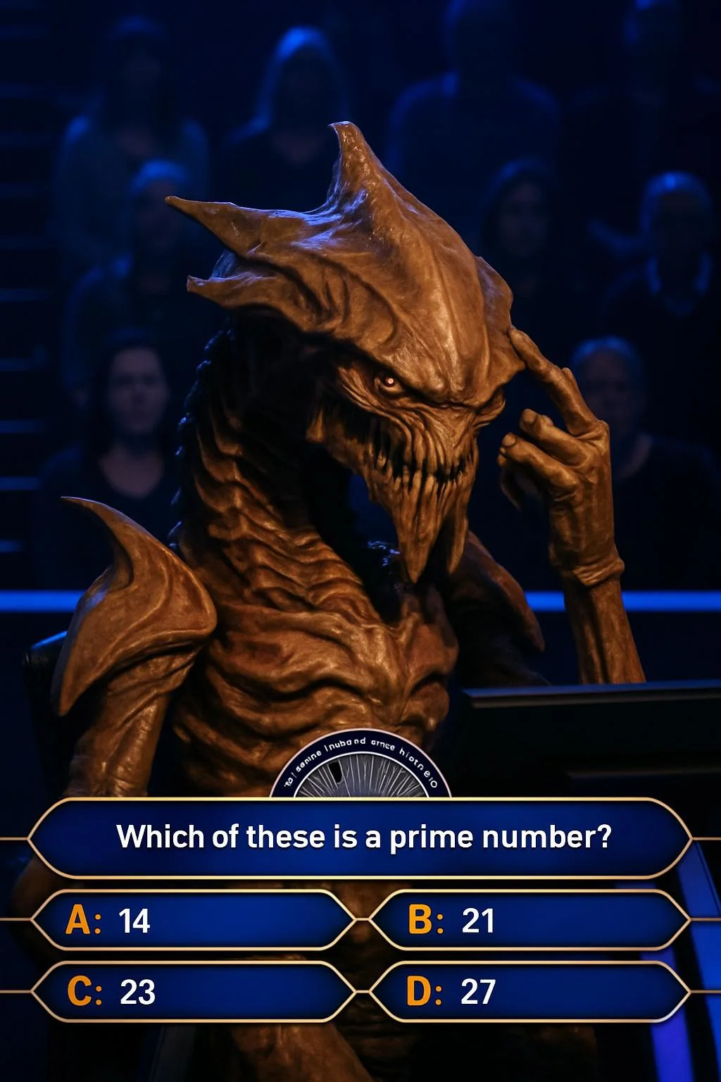 a hydralisk stumped by a question in who wants to be a millionaire