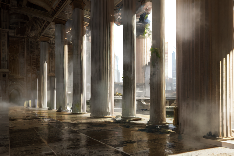 highly insanely detailed, masterpiece, top quality, best quality, highres, 4k, 8k, RAW photo, (very aesthetic, beautiful and aesthetic),  
Ancient Roman Interior Design,RomInt,warm_light, 
<lora:RomanInterior-10:0.8>, 
(1girl:1.3), 
1other, 
, 
, 
, 
Tokyo_Millennium,post-apocalyptic_city,dystopian_world,Private_mansion,guarded_residence,elite_dwelling,Factory_District,Industrial_zone,mining_site,Order_of_Messiah,Religious_order,messianic_cult,divine_rulers,Millennium_News_Network,City_news,propaganda_broadcasts,information_contro,Great_Cataclysm,World_ending_event,apocalyptic_disaster,city_rebirt,(pure white background,transparent background:1.2), 
,âââ
