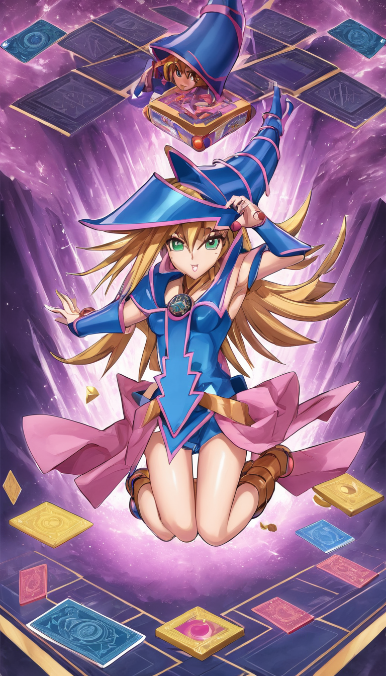 isometric style Cinematic scene, hero view, Dark Magician Girl, Yu-Gi-Oh! <lora:dark_magician_girl_xl_v4:1>, action pose, detailed background, masterpiece, best quality, high quality, highres, absurdres . vibrant, beautiful, crisp, detailed, ultra detailed, intricate