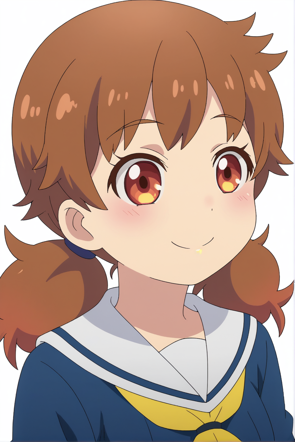 <lora:Nadeshiko_Hoshi:0.8>, Nadeshiko Hoshi, white background, upper body, smile