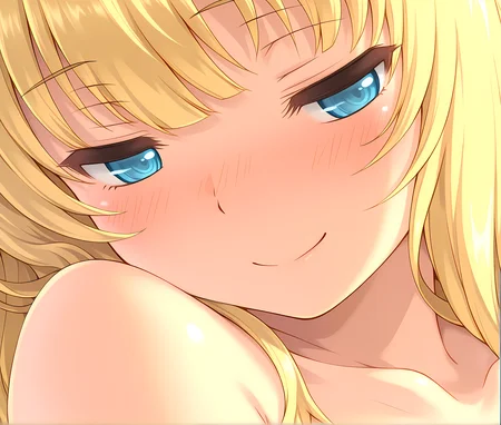 <lora:Erika_Andersã¨ã¼ãªã«ã¢ã³ãã«ã¹_-_Escude_-_Relord:0.9>,eranders,blonde hair,long hair,blue eyes,solo,close-up,seductive smile,teasing,half-closed eyes,blush,aroused,bare shoulders,, masterpiece,best quality,amazing quality, very aesthetic, absurdres,detailed eyes,ultra-detailed,