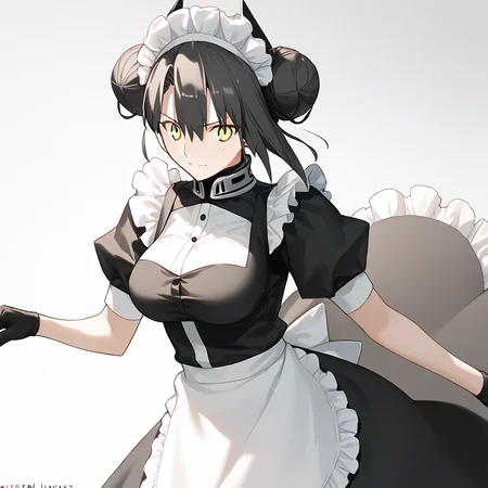 <lora:Takeuchi_Takashi_PonyXL_style_v01:1>
<lora:agent.pony:1>
score_9 , score_8_up , score_7_up , source_anime , 
masterpiece , best quality , ultra-detailed , 
BREAK
agent \(girls' frontline\), maid
1girl , woman , huge breasts , light smile , light blush , ((jeanne d'arc (fate)):0.5)  , 
long black hair  , maid dress ,  
mount the cloud and ride the mist