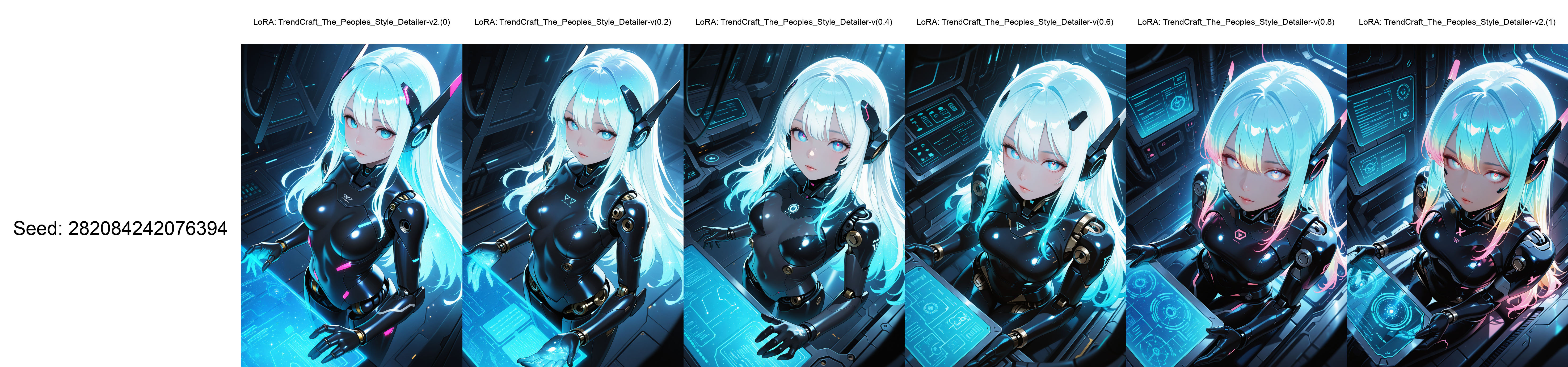 lazypos, science fiction, 1girl, android, holographic interface, glitter, light particles, faint lighting, glowing, ethereal, neon hair, glowing hair, long hair, looking at viewer, relaxing, from above, dynamic angle