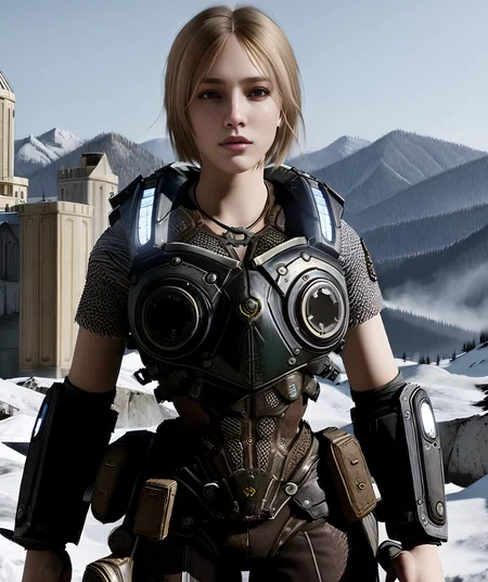 anya_stroud, natural color, standing, looking at camera, armor, caucasian <lora:Anya_Stroud:0.85>