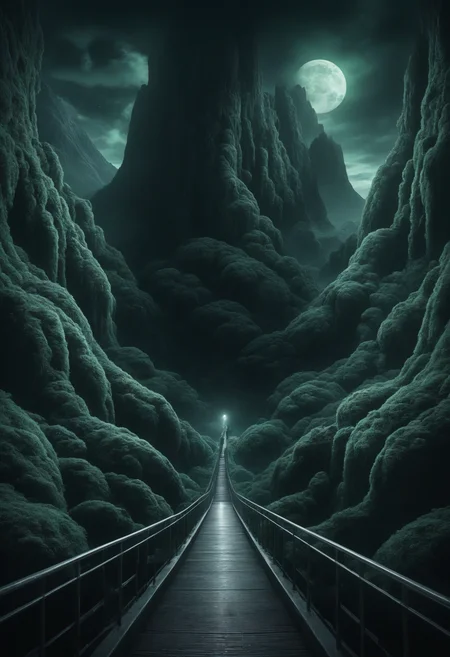 DonMN1gh7XL night,moonlit,  green volatile troll, volcano, railing, art nouveau,  contemporary, screen-space reflections, redengine engine, surreal, high dynamic range, surreal,   superb work of art, 8k, forward-thinking, enjambment #fast autofocus, f/5.6, shutter speed 1/1000 sec, iso1600, white balance shade, exposure compensation    "+0.5 ev", aperture priority shooting mode, framing, focus mode continuous, evaluative metering"   <lora:myLora\DonMN1gh7XL-000006:1.5>,