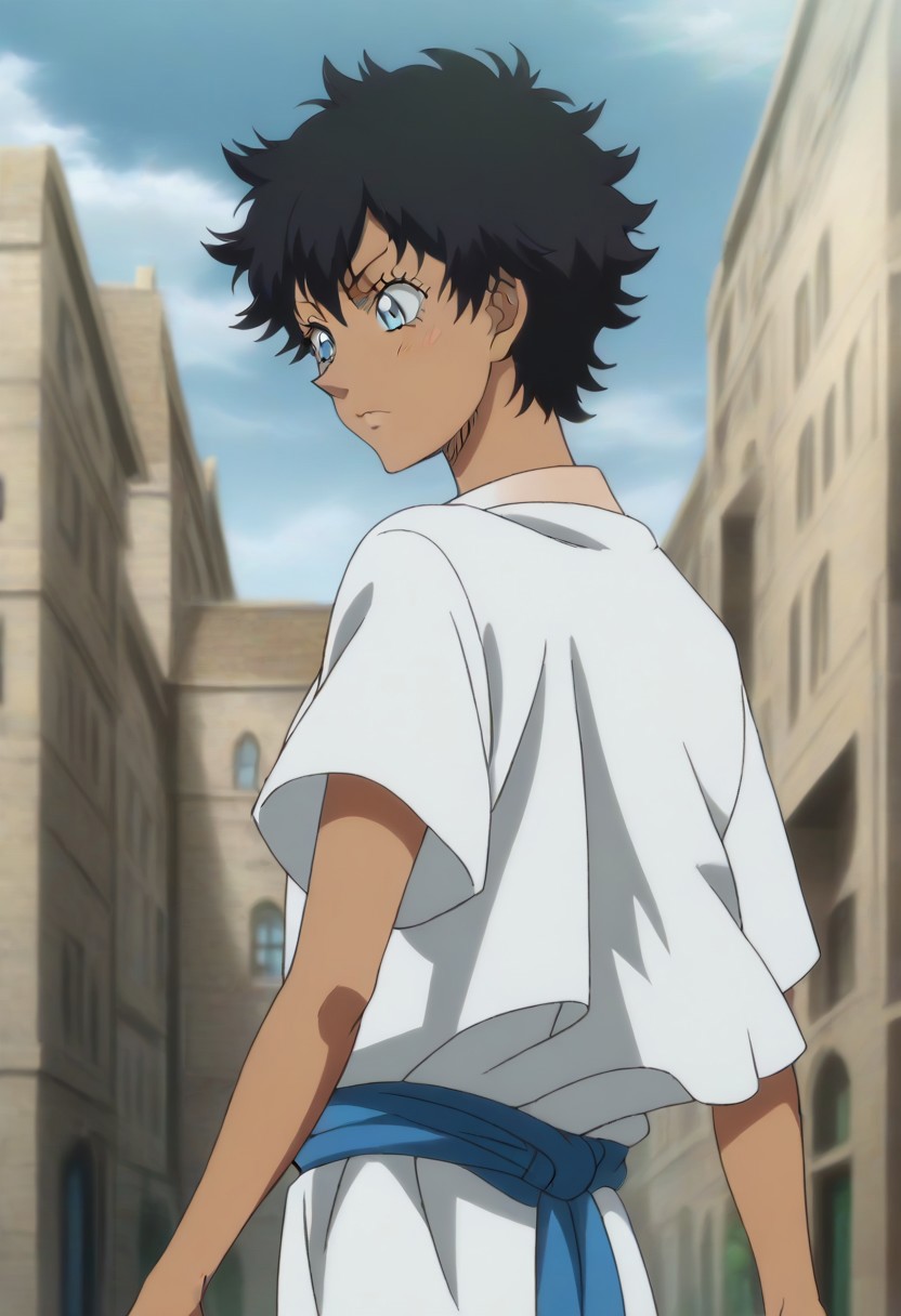 <lora:SlimesSolMaron:1>, , slimes_solmaron, black hair,dark skin,,light blue eyes ,,,,,, ,,,, anime coloring,anime screencap, 1girl,Solo ,, anime,PUFFY nipple,huge breasts,official art,,Uncensored ,Unedited ,,,,,,,,,,,,,,,