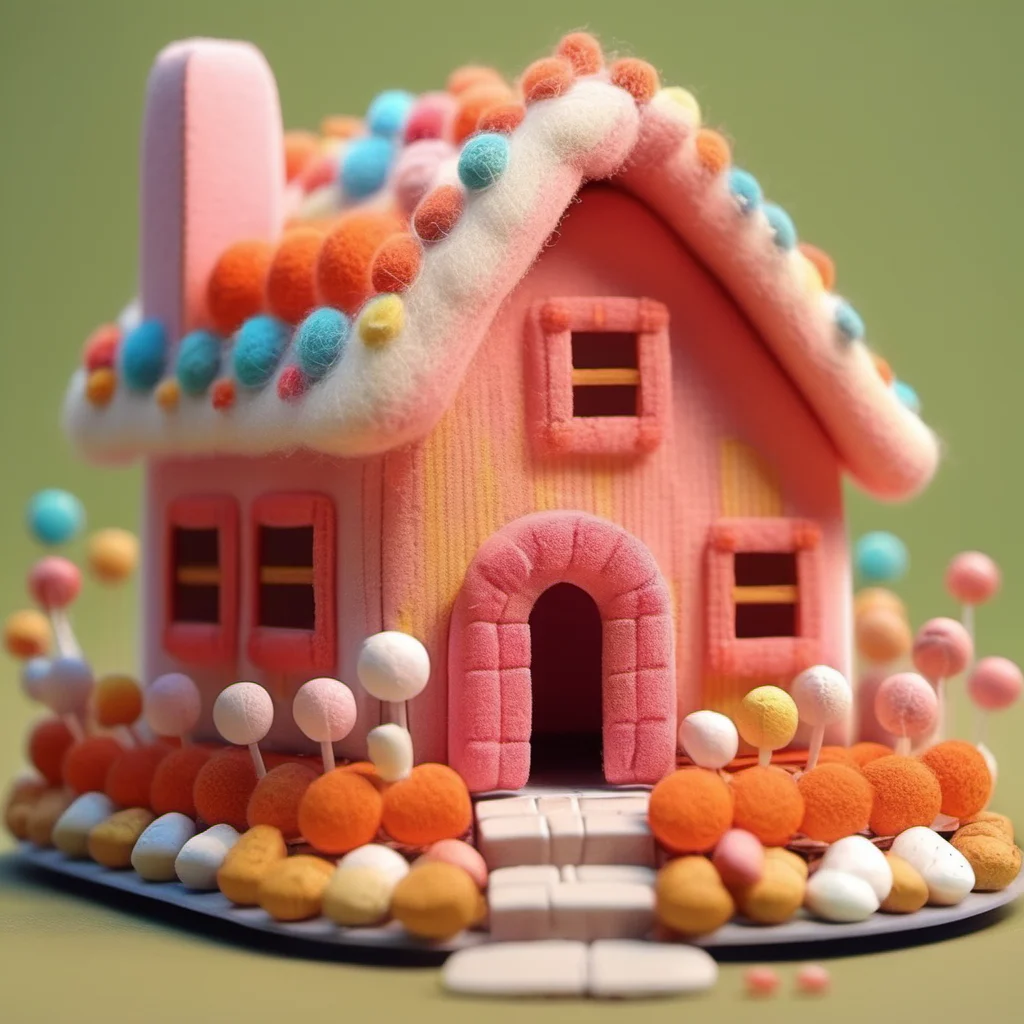 A candy house <lora:[XL]Felt_Craft:1>