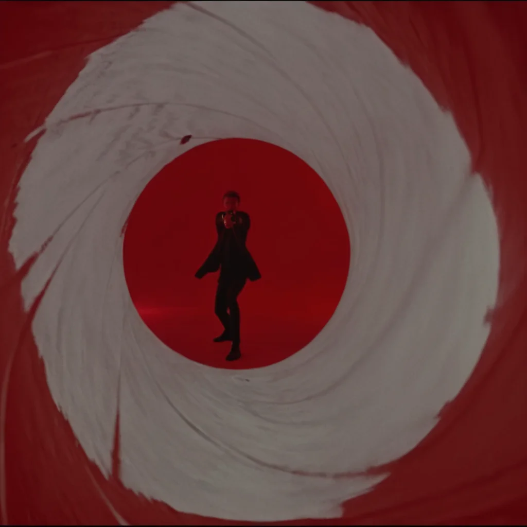 UHD, 4k, ultra detailed, cinematic, a photograph of <lora:Gun barrel sequence v2:1>
a man standing shooting at camera in a red tunnel with a gun is see through a tunnel hole,solo,1boy,holding,male focus,letterboxed,red theme , Gun barrel hole, gun barrel's interior, pinhole camera, Gun barrel sequence style, epic, beautiful lighting, inpsiring