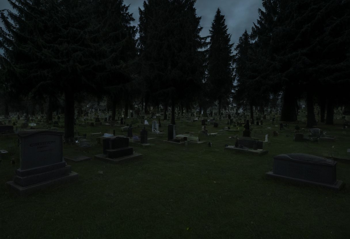 the cemetery
