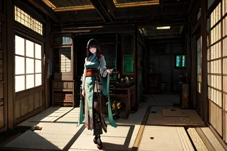 highly insanely detailed, masterpiece, top quality, best quality, highres, 4k, 8k, RAW photo, (very aesthetic, beautiful and aesthetic), ancient japanese cyberpunk, ancient chinese cyberpunk, ancient egyptian cyberpunk
1girl, solo,
prison cell,
<lora:two_side_up-1.0:0>âââ