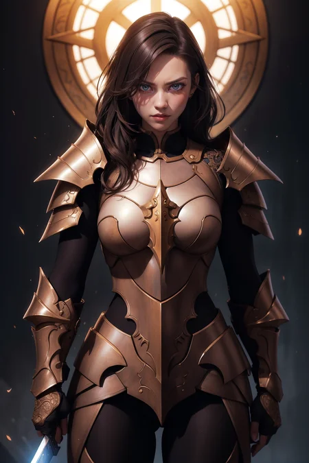 an illustration of a female paladin adorned in holy armor, wielding a sacred sword, furrowed brow,
masterpiece, best quality, intricate detail, high background detail, high contrast, <lora:emotion_angry_slider_v1:1> raytracing