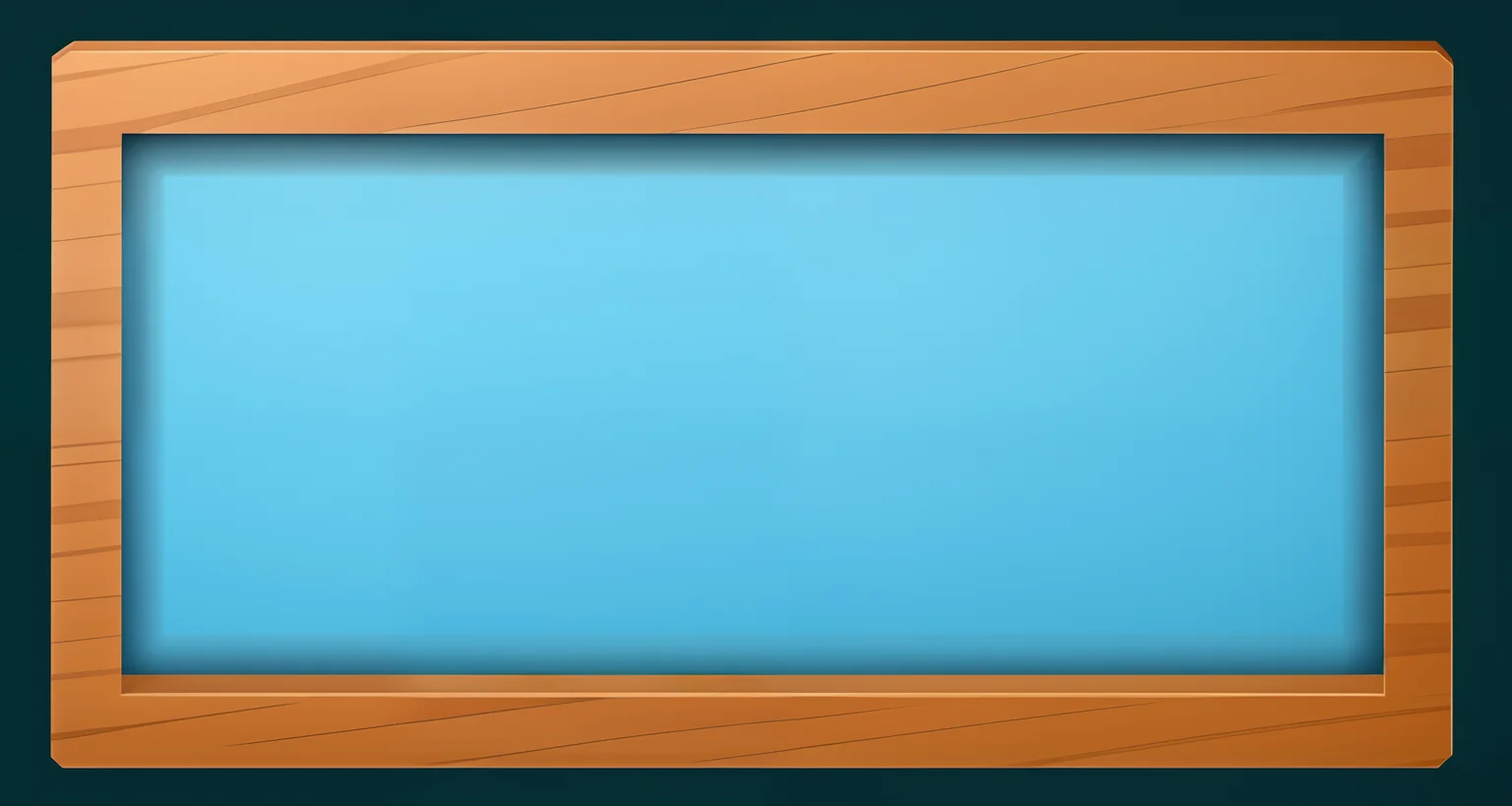 <lora:WoodenMenu_v3:0.75> old wooden rectangle, blue background