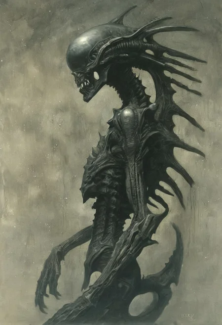 tear in the sky, style of H. R. Giger, Gerald Brom, galaxy, detailed, dynamic