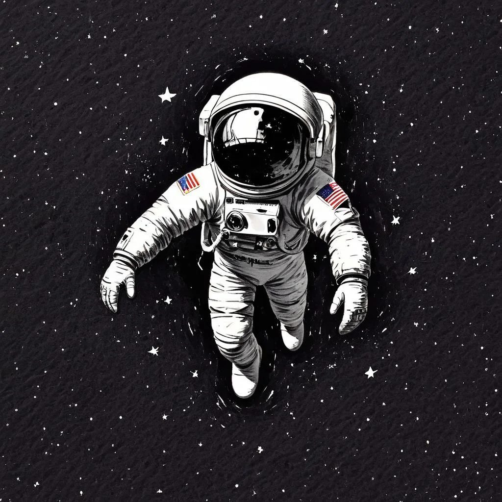<lora:Ath_ink-painting_XL:1>,ink-painting,ink anf wash,painting \(medium\),traditionalmedia,watercolor\(medium\),<lora:H4LFT0N3_XL>,Halftone Color Process,a astronaut floating in universe,a space background with stars in the sky and a black and white background,offset printing technique,a pop art painting,pop art,, (masterpiece, best quality, high quality, highres, ultra-detailed),
