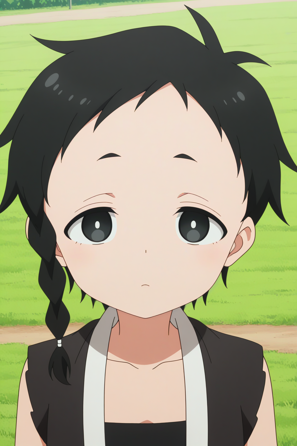 anime coloring, newest, masterpiece, Hasu, upper body <lora:Kunoichi_Tsubaki_no_Mune_no_Uchi_-_Hasu_-_illustrious:0.8>
