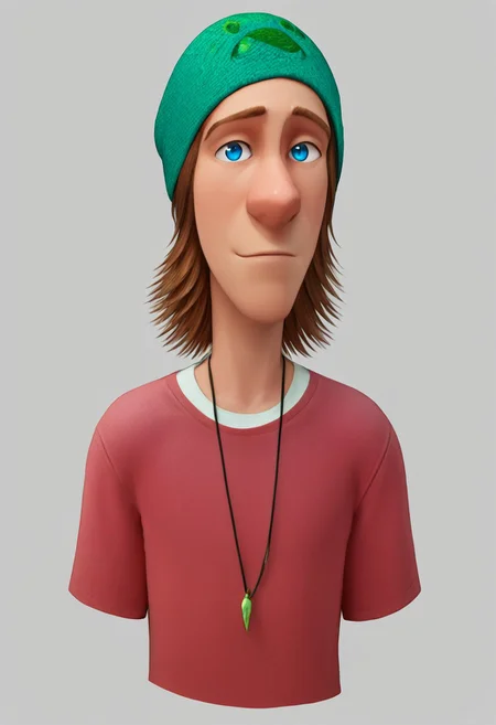 score_9, score_8_up, score_7_up, 8k, masterpiece, charturnerv2, sz4d3k, cell shaded, face focus, even skin tone, indirect lighting, detailed face, detailed eyes, detailed, male only, 1boy, solo, alone, Fred, green beanie, blue eyes, red shirt, short sleave shirt over long sleave shirt, jean shorts,