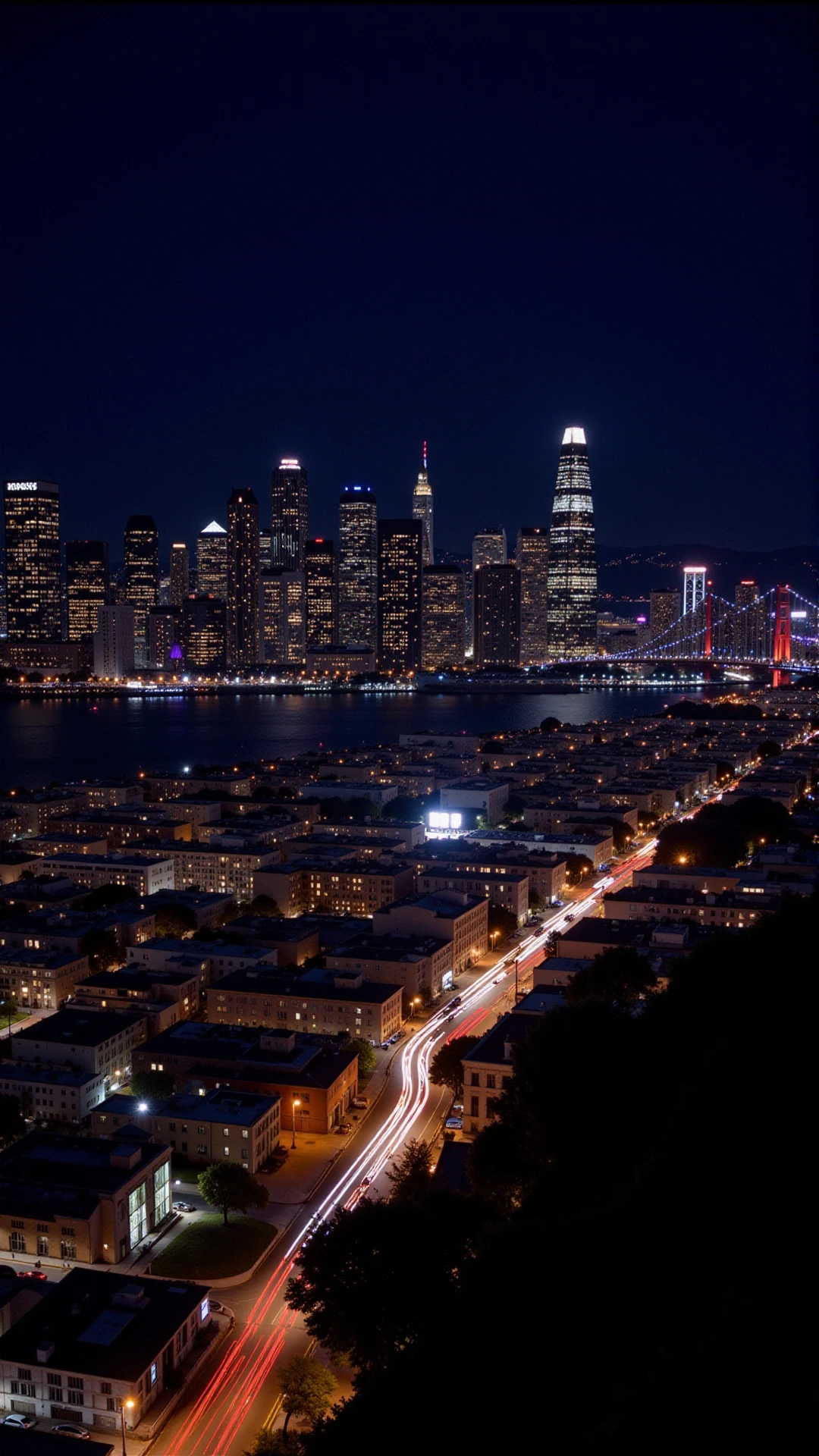 photo, photography, Fujifilm XT-4 Viltrox, San Francisco, California landscape, bright luminous night, very intricate, very detailed, realistic. sharp, bright, colorful, film grain, high contrast, <lora:Anti-Blur:1><lora:Insane Detail Slider:0.25>  <lora:flux.1_lora_flyway_Epic-detail_v2:0.3> <lora:fluxenhancer:0.25>