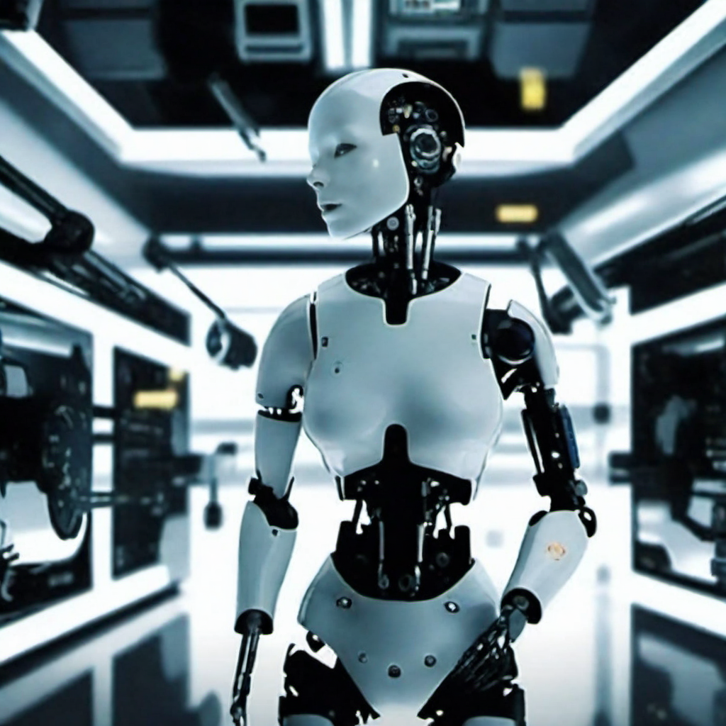 Allisfulloflove1024, robot, full body,  high technology cyberpunk background, highly detailed, photography, ultra sharp, film, bokeh, professional, 64k  <lora:lcm_lora_sdxl:1> <lora:add-detail-xl:1.5> <lora:Allisfulloflove1024:0.8>