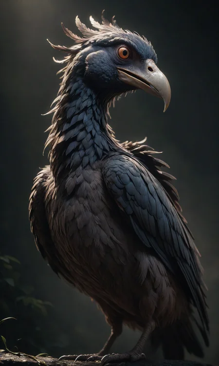 A creature with the body and beak of a man, digital art, realistic, detailed, artstation, 8k. volumetric lighting, octane render, trending on art station. art by carl gustav carus. sharp focus. nikon d 850. f / 2. 5. shutter speed 1 / 60. iso 1 6 0 0. <lora:Fast:0.69>