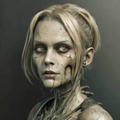 alien zombie portrait, abstract, biomechanical, gel, character portrait <lora:gelata:.4>