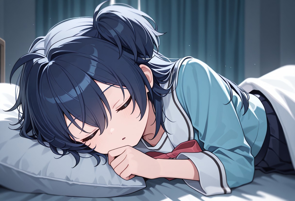 masterpiece, best quality, 32k, high resolution, absurdres, koube shio, sleeping