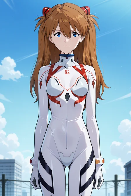 masterpiece, best quality, absurdres, highres, source anime, very aesthetic, very awa, BREAK, anime coloring, anime screencap,
<lora:asuka_rebuild_v2-illustrious:1>, 1girl, souryuu asuka langley, rebuild of evangelion, blue eyes, brown hair, interface headset,
BREAK, looking at viewer, light smile, standing,
BREAK, white plugsuit,