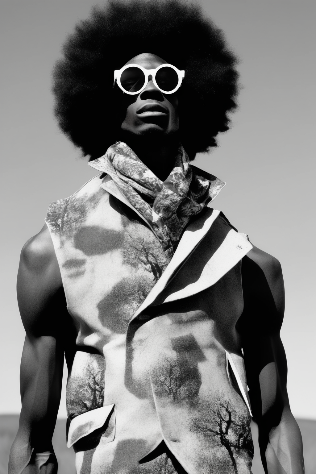 <lora:Zanele Muholi Style:1>Zanele Muholi Style - Richard Bruce Nugent General Purpose Heritage brand depicting gorgeous African male models wearing Afro Kara Walker Swedish French inspirational clothing from Japan merging the practicality and durability into a decadent modern style, believing that time outdoors with others restores the human spirit. The products are minimalist, functional, and built to last