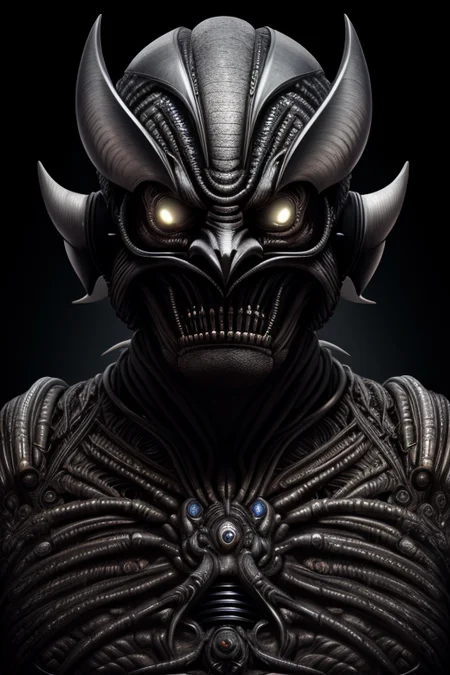 giger man, 8k, 4k, (highres:1.1), best quality;