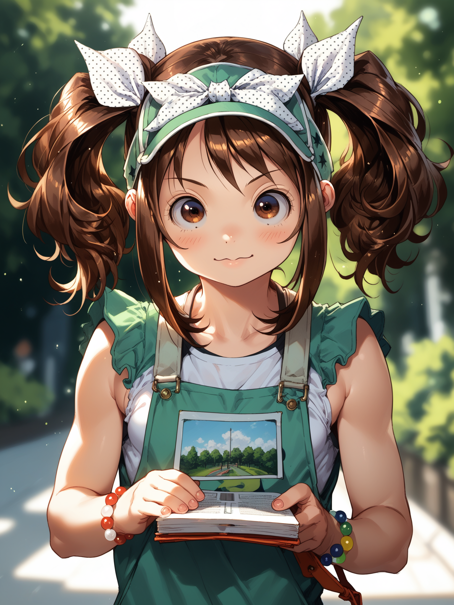 (upper body, solo focus:1.2) <lora:happy_tentacle-haruka-v0.1-000032:1>, ht_haruka, brown eyes, brown hair, polka dot ribbon, , bracelet (petite:1.2), <lora:Shed_The_Skin's StS_age_slider_v1_initial_release:-1> ( :1.1) ( , , ( :1.2) , , (looking down:1.2) :1) , outdoors, vegetation, ( :1.1), , (dawn :0.6), , (:0.5), , ( :0.9), park ( :0.8) score_9, score_8_up, score_7_up, score_6_up, score_5_up, score_4_up, ( [(realistic, photorealistic:1.3):(realistic:1.2):16] [(3d:1.2)::14] :1) <lora:LUUNA's Lunas-NijiJourney-SDXL-B2:0.35>, nijijourney <lora:prgfrg23's Counterfeit-V3.0 Style SDXL_LoRA_Pony Diffusion V6 XL:0.5> <lora:mfcg's mfcgXL:0.12> <lora:reweik's gyokai(himehajime)_PonyXL_style_v01:0.14>