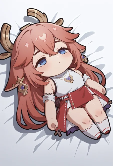 score_9, score_8_up, score_7_up, source_anime, 1girl, QiqiFallen, lying, on back, chibi, <lora:QiqiFallen_XLPD:1.2>, yae miko,