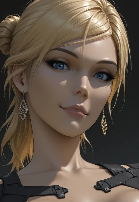 score_9, score_8_up, score_7_up, 1girl, full-body portrait of olz_lara1, blonde hair, blue eyes, big eyes, jewelry, pinup girl pose, Expressiveh,looking at viewer, perfect face, aroused look on face, soft smile, realistic, fit body, sci-fit outfit, cute BREAK dramatic angle, unique perspective, unique angle, front view
