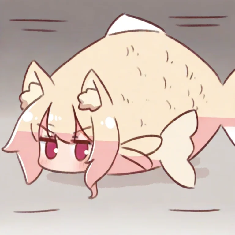 <lora:kemomimi_xl_lion:1>kemomimi, personating, objectification,,fish