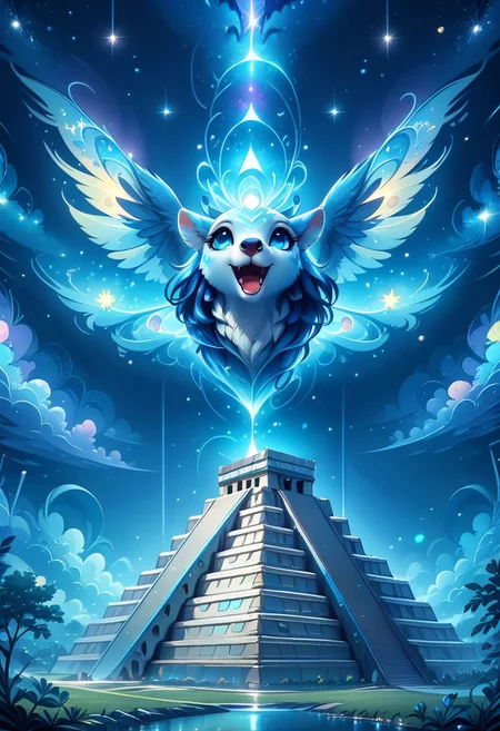 score_9, score_8_up, score_8, 
BREAK,
zzChichenItza,
no humans, night, building, star (sky), night sky, starry sky, milky way,
Spirit Animal,
zPDXL,
