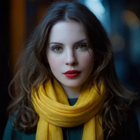 cinematic film still of <lora:celluloid film skintone color style:1>
<lora:add-detail-xl:1>1
<lora:eyetune:1>
An award winning film still motion picture of a woman with long hair and a yellow scarf,1girl,solo,long hair,looking at viewer,smile,black hair,brown eyes,scarf,blurry,lips,makeup,depth of field,blurry background,lipstick,portrait,freckles,realistic,red lips , beauty, cinematic, film, filmic, film color, film skin tone, different colors, different people, different, unique, random, film contrast, film saturation, celluloid, Kodak, VISION3, realistic, detailed background, detailed environment, natural color, perfect exposure, natural exposure, shot on film, celluloid film skintone color style, shallow depth of field, vignette, highly detailed, high budget, bokeh, cinemascope, moody, epic, gorgeous, film grain, grainy