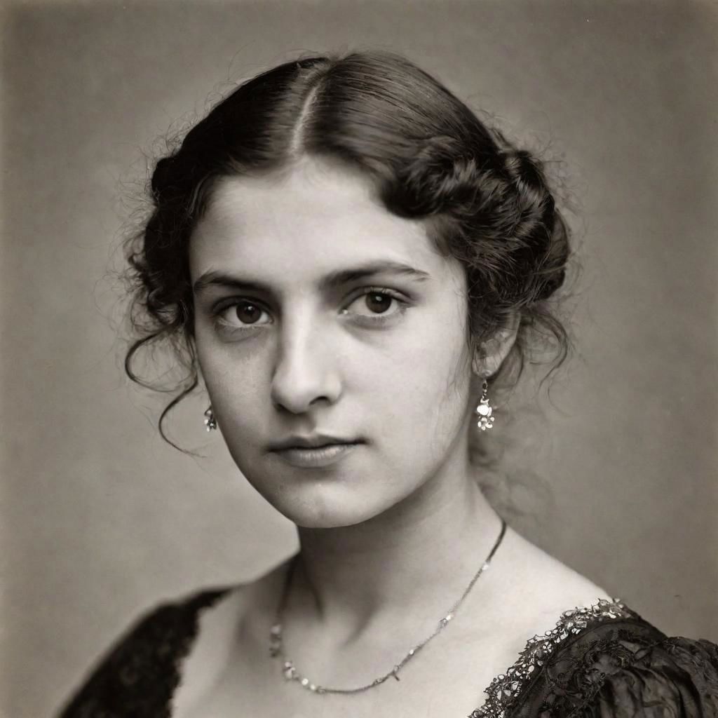 a photo portrait of young italian girl Desdemonia, Othello's wife