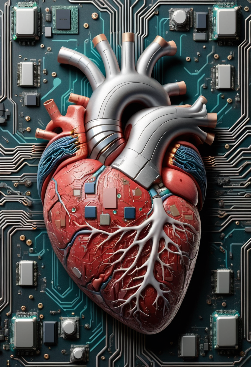 human heart in semiconductor, 8k, F2.8, RAW Photo, ultra detailed, ral-semiconductor  <lora:ral-semiconductor:0.6>