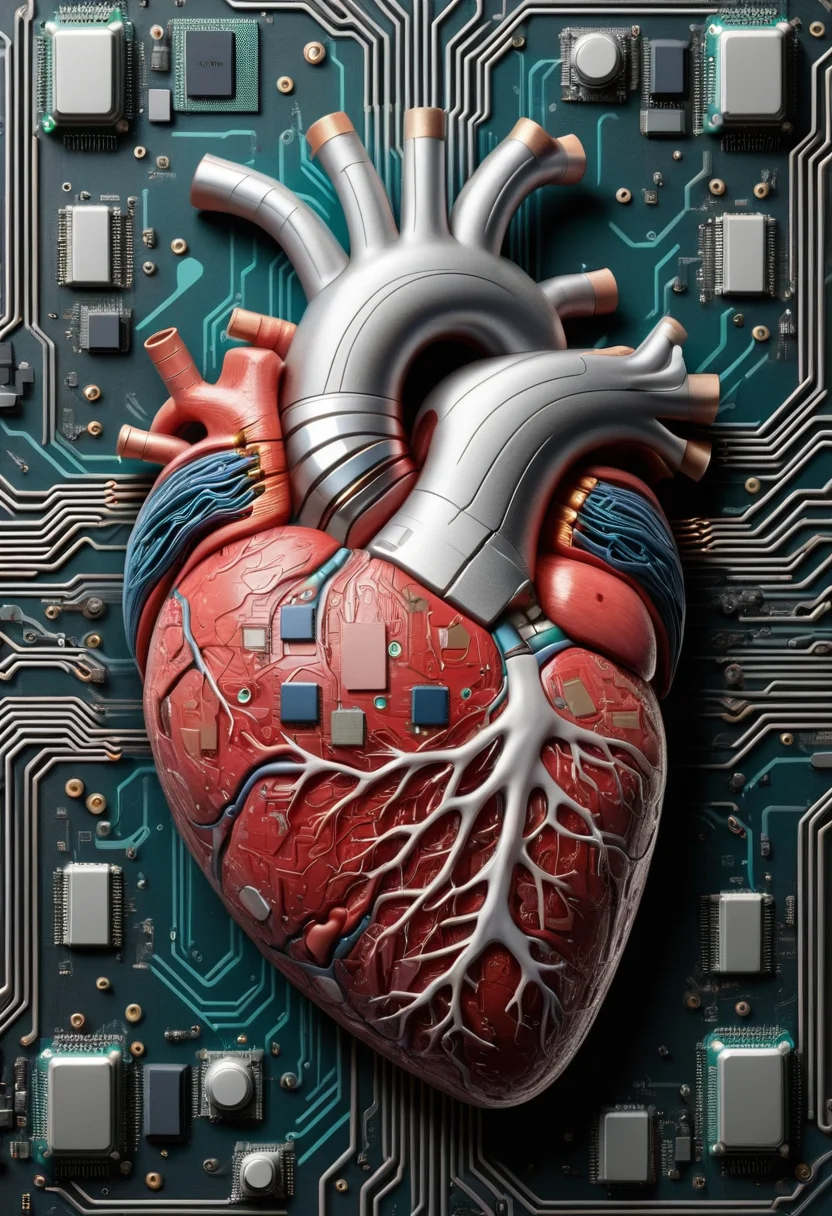 human heart in semiconductor, 8k, F2.8, RAW Photo, ultra detailed, ral-semiconductor <lora:ral-semiconductor:0.6>