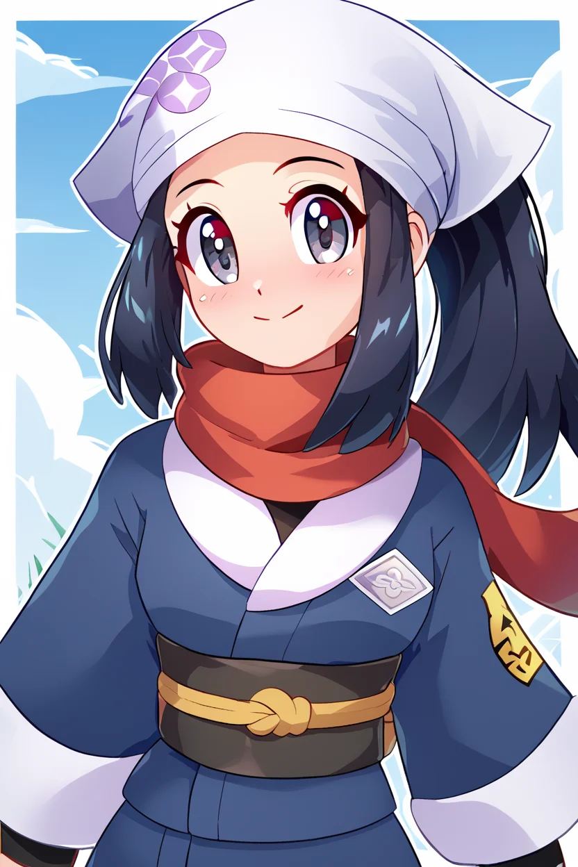 score_9, score_8_up, score_8, medium breasts, (curvy), cute, eyelashes, BREAK, , ,,, zzAkari, grey eyes, eyelashes, black hair, long hair, white headwear, sidelocks, ponytail, black pantyhose, black undershirt, jacket, loose socks, pantyhose, red scarf, sash, <lora:Akari_Pokemon_PDXL:0.8>, ,,,, BREAK, smile, closed mouth, looking at viewer, cowboy shot, ,,, embedding:zPDXL, Expressiveh, ,,, <lora:Konpeto_PDXL_v3:1.0>, <lora:SDXLFaeTastic2400:0.5>, <lora:Expressive_H-000001:0.4>,