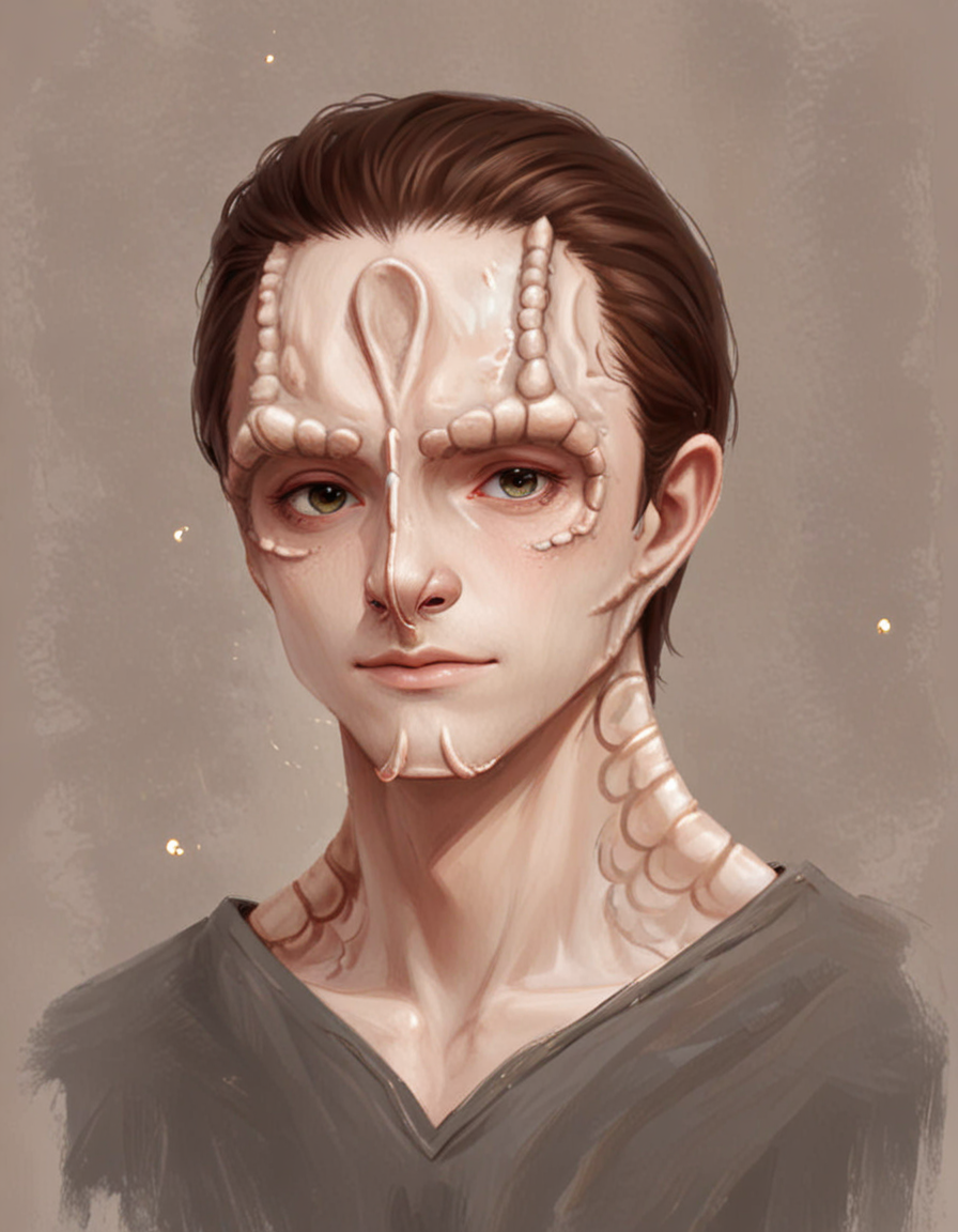 c4rd45514n man <lora:novuschroma31 style:0.7> novuschroma31 style <lora:sdxl_lightning_8step_lora:1> <lora:darmox-cardassian_v1:1>